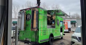 Flavor91 New Food Truck Build Fixing Vent