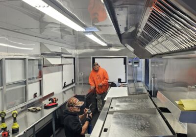 New Food Trailer Interior Dual Grilltops and Burners