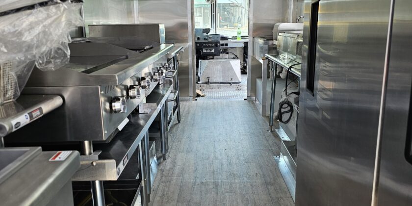 Stainless Steel Food Truck Prep Line and Cooking Equipment