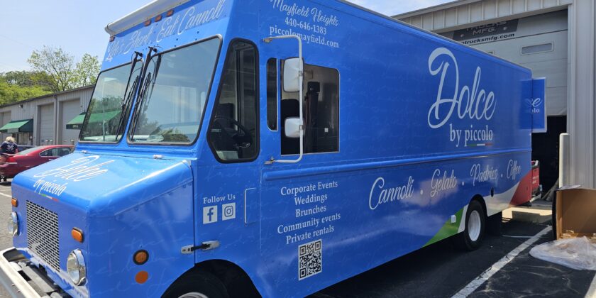 Dolce by Piccolo Dessert and Coffee Food Truck Wrap Design